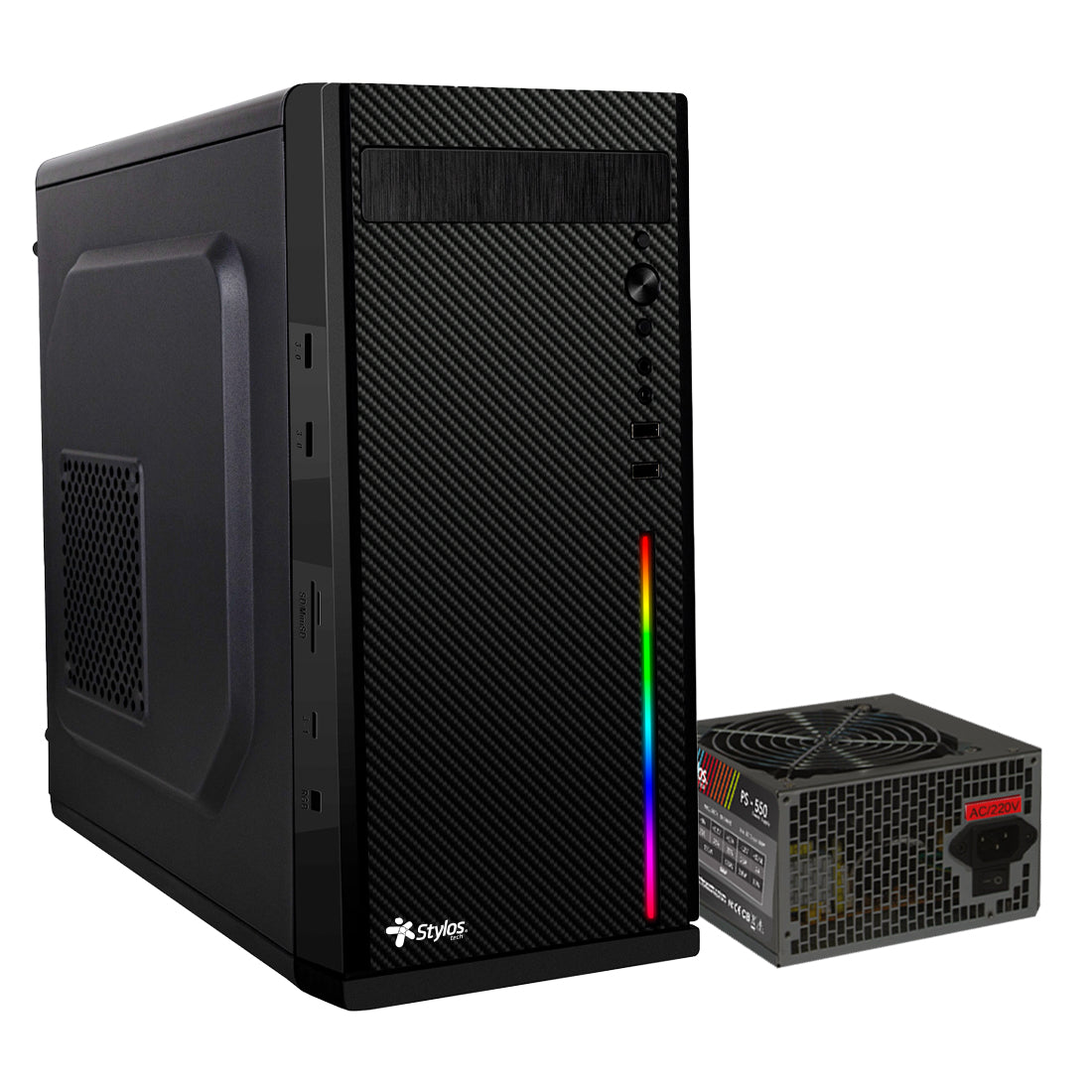 Gabinete Oficina SECAI M-ATX Color Negro