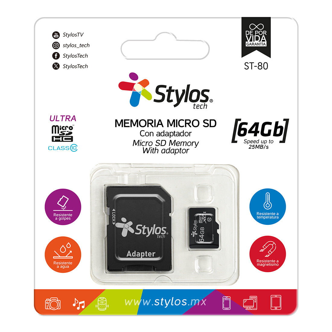MicroSD 64GB Con Adaptador SD