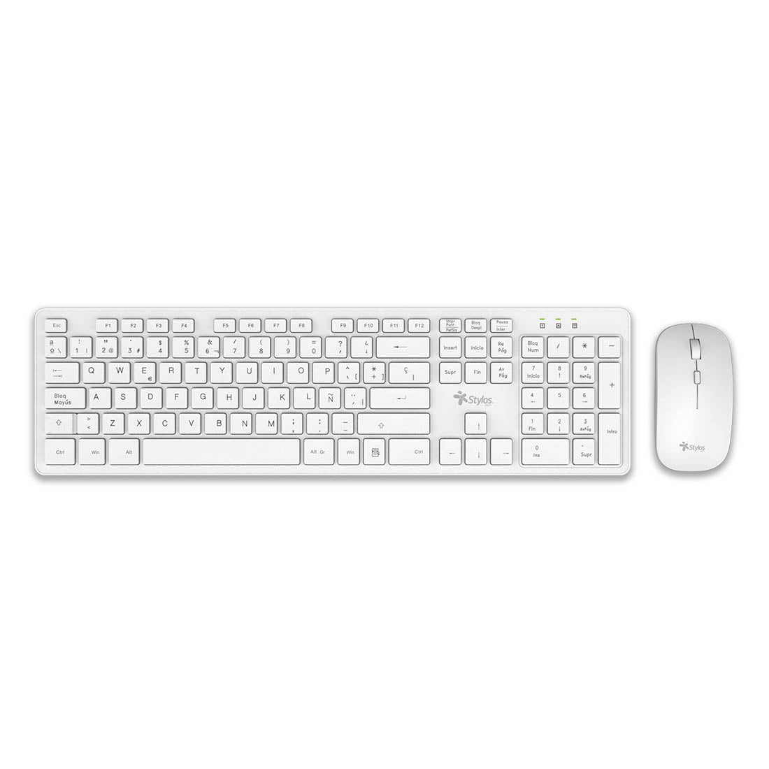 Combo Inalámbrico 2 en 1 Teclado + Mouse Blanco