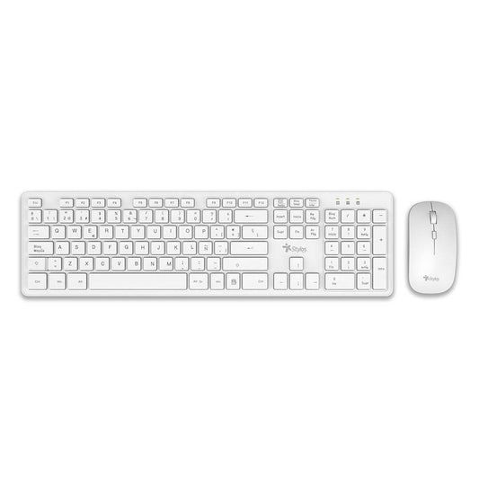 Combo Inalámbrico 2 en 1 Teclado + Mouse Blanco