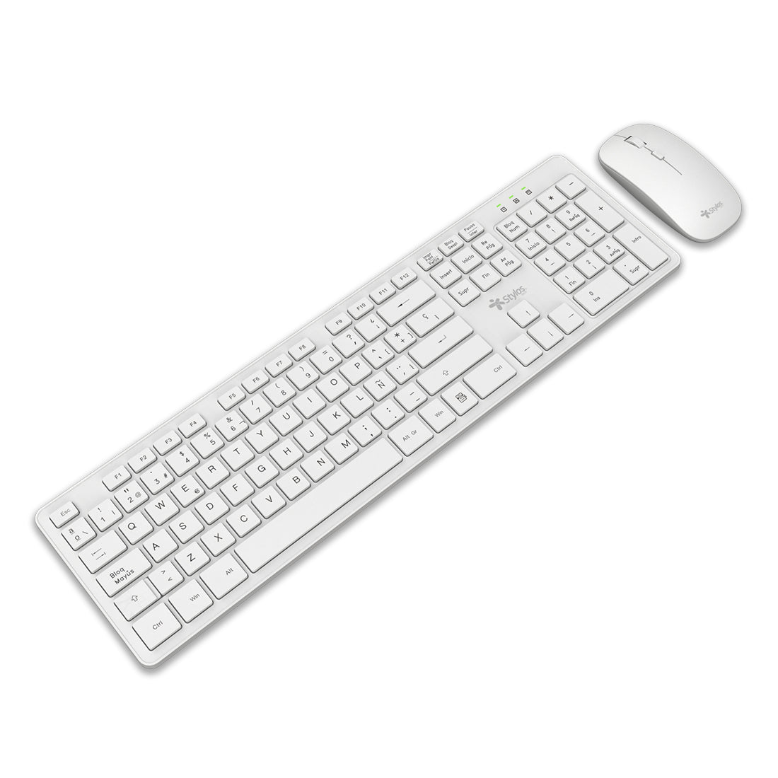 Combo Inalámbrico 2 en 1 Teclado + Mouse Blanco