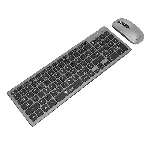 Combo Inalámbrico Recargable 2 en 1 Teclado + Mouse Gris