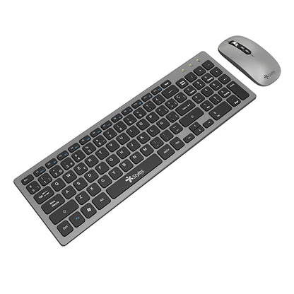 Combo Inalámbrico Recargable 2 en 1 Teclado + Mouse Gris