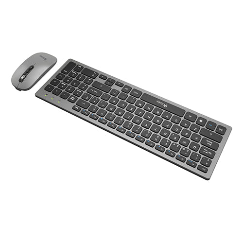 Combo Inalámbrico Recargable 2 en 1 Teclado + Mouse Gris