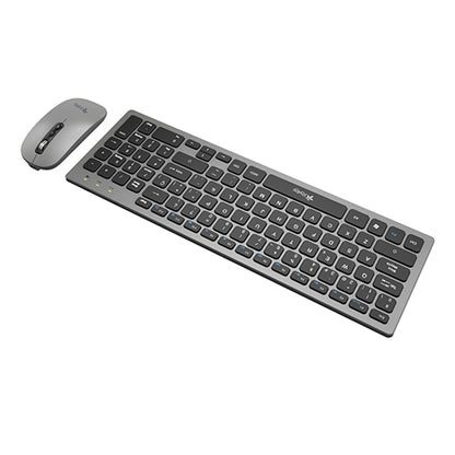 Combo Inalámbrico Recargable 2 en 1 Teclado + Mouse Gris