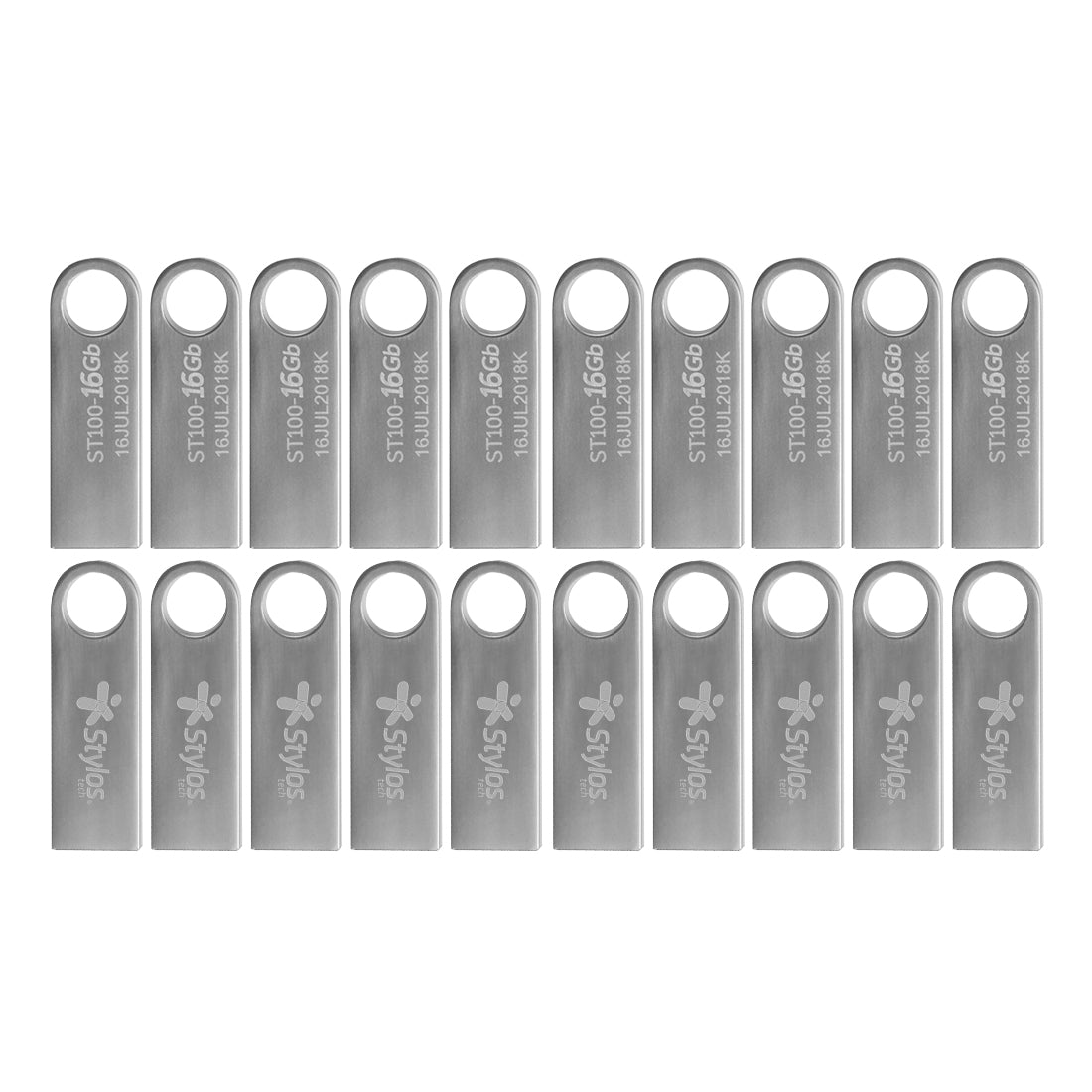 Kit 20 Piezas Memoria USB 16GB