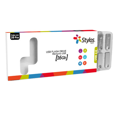 Kit 20 Piezas Memoria USB 16GB