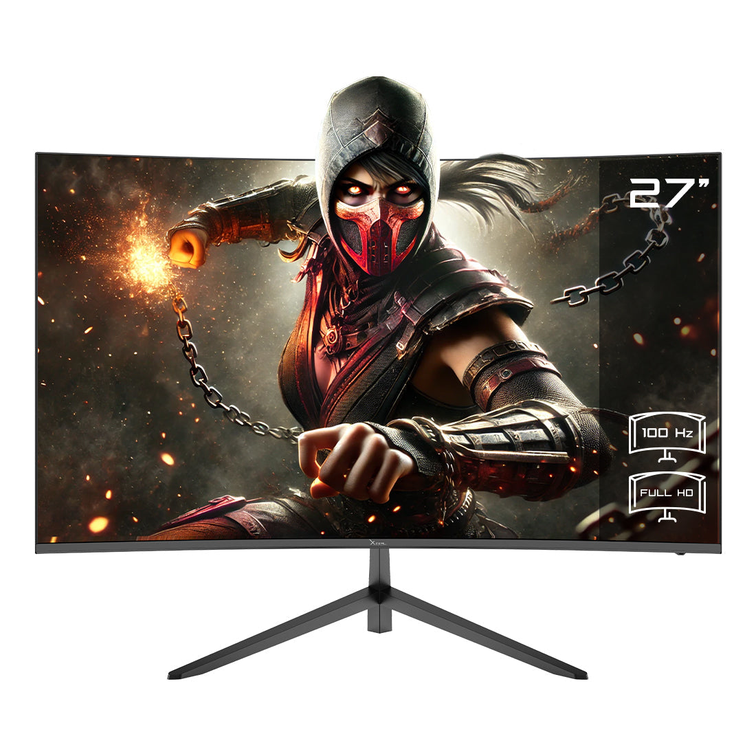 Monitor 27" 100Hz VA FHD Curvo Negro