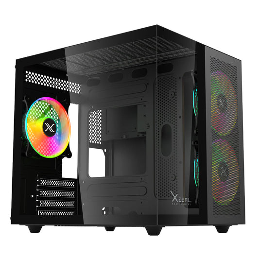 Gabinete Gamer CXi1 M-ATX Color Negro