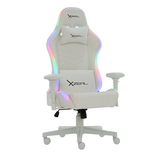 Silla Gamer XZ15 RGB Color Blanco
