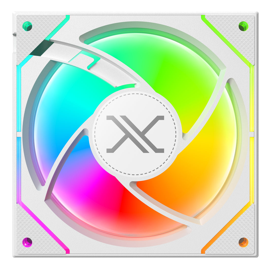 Kit 3 Ventiladores ARGB Color Blanco